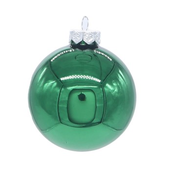 Palle di Natale in Vetro Lucide D.8 cm Conf. in Tubo da 16 Pz