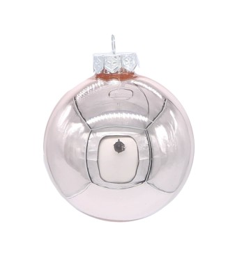 Palle di Natale in Vetro Lucide D.8 cm Conf. in Tubo da 16 Pz