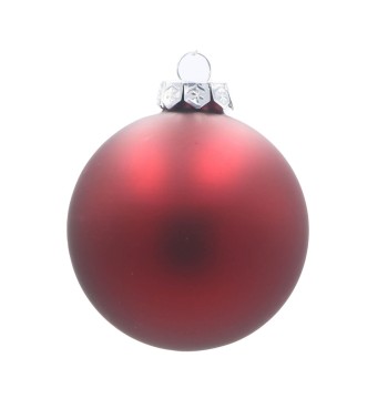 Palle di Natale in Vetro Opaco D.8 cm Conf. in Tubo da 16 Pz