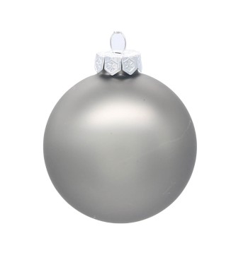 Palle di Natale in Vetro Opaco D.8 cm Conf. in Tubo da 16 Pz