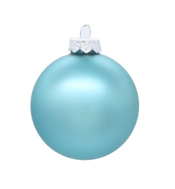 Palle di Natale in Vetro Opaco D.8 cm Conf. in Tubo da 16 Pz