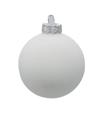 Palle di Natale in Vetro Opaco D.8 cm Conf. in Tubo da 16 Pz