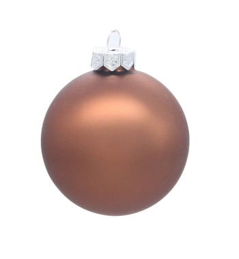 Palle di Natale in Vetro Opaco D.10 cm Conf. in Tubo da 8 Pz