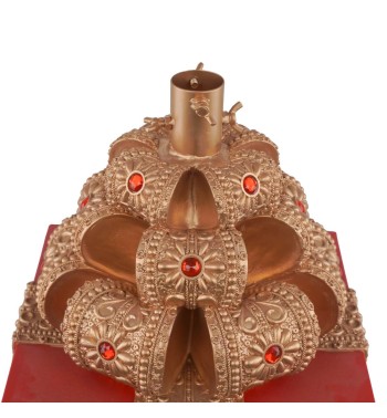 Base per Albero di Natale a Forma di Pacco Regalo in Resina H.61 cm