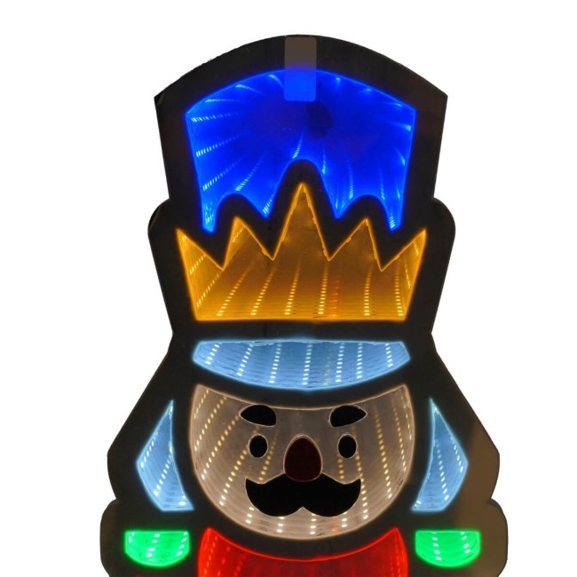 Schiaccianoci Luminoso 3D con Effetto Infinity Mirror 2 Misure