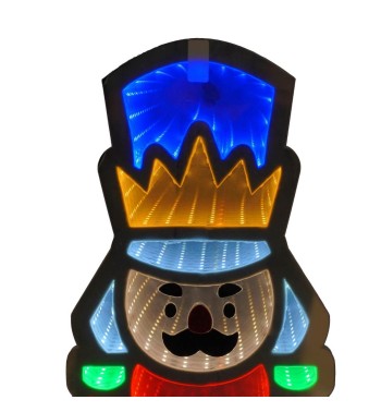 Schiaccianoci Luminoso 3D con Effetto Infinity Mirror 2 Misure