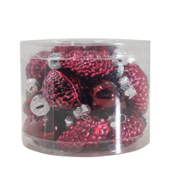 Decori Natalizi in Vetro Lucido e Opaco Conf. da 20 Pz