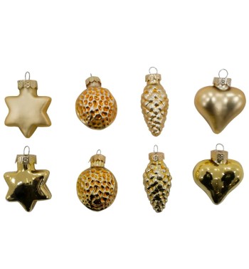 Decori Natalizi in Vetro Lucido e Opaco Conf. da 20 Pz