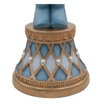 Schiaccianoci Natalizio Azzurro e Oro in Resina H.183,5 cm