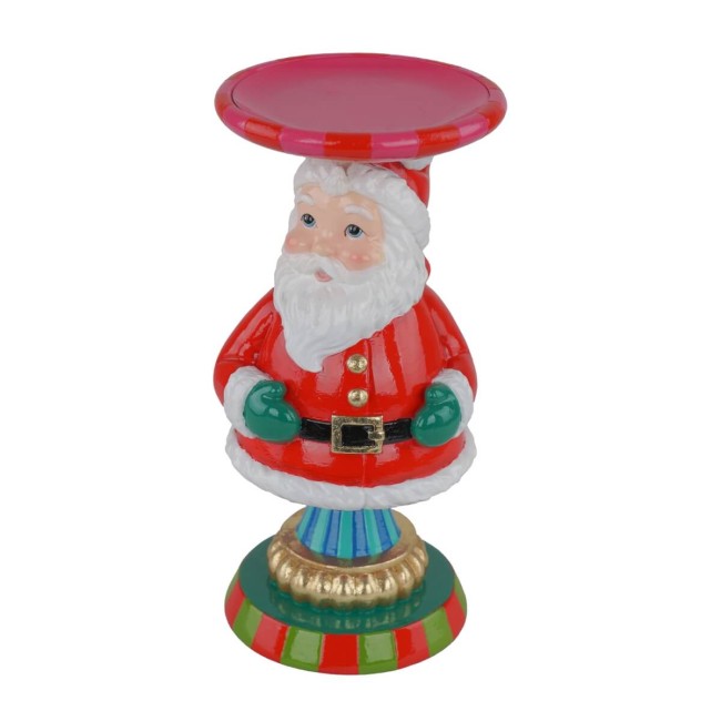 Candelabro Babbo Natale in Resina H.23 cm
