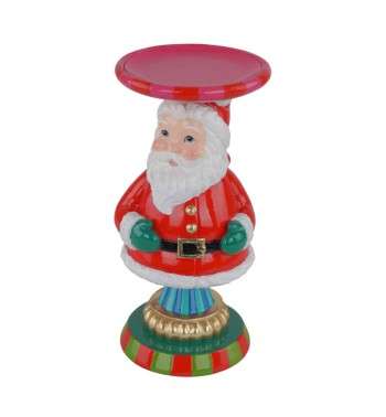 Candelabro Babbo Natale in Resina H.23 cm