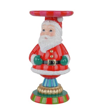 Candelabro Babbo Natale in Resina H.23 cm
