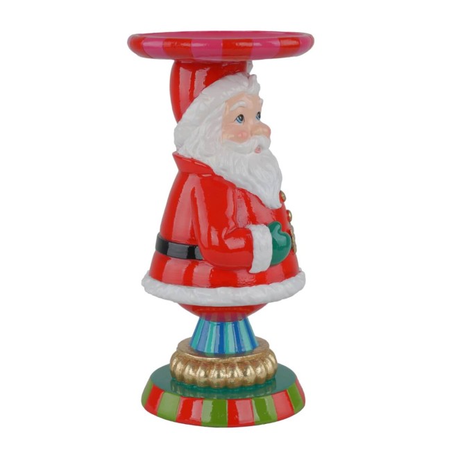 Candelabro Babbo Natale in Resina H.23 cm