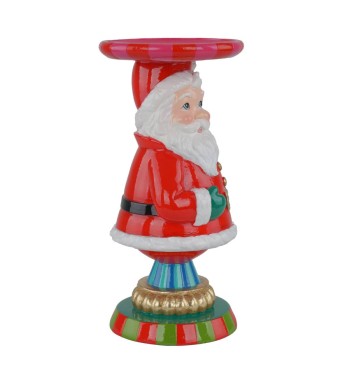 Candelabro Babbo Natale in Resina H.23 cm