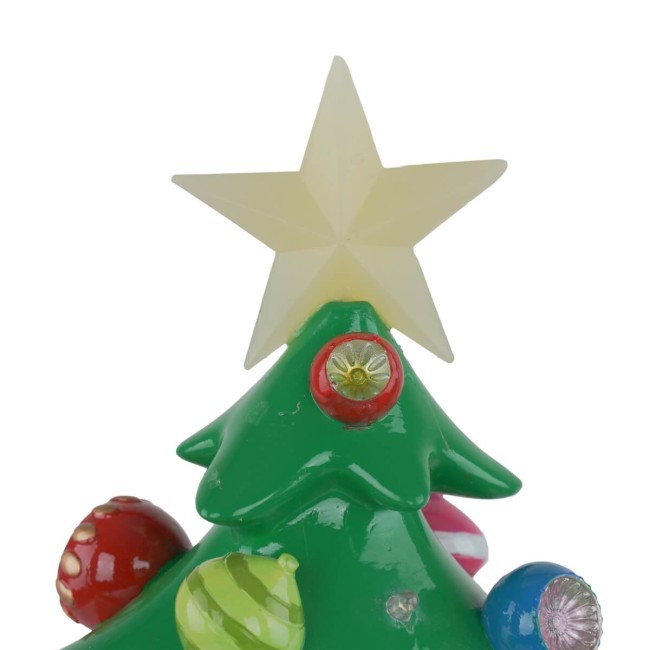 Alberello Natalizio in Resina con Luci e Musica H.46,2 cm