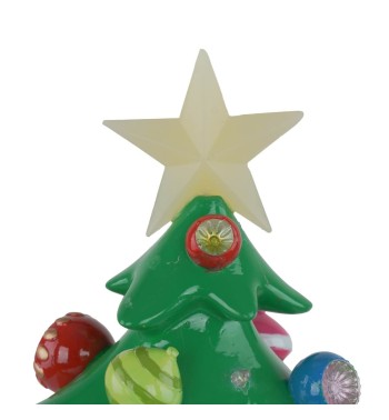 Alberello Natalizio in Resina con Luci e Musica H.46,2 cm