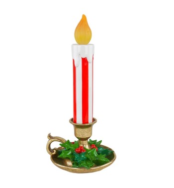 Candela Natalizia con Led in Resina H.37,5 cm
