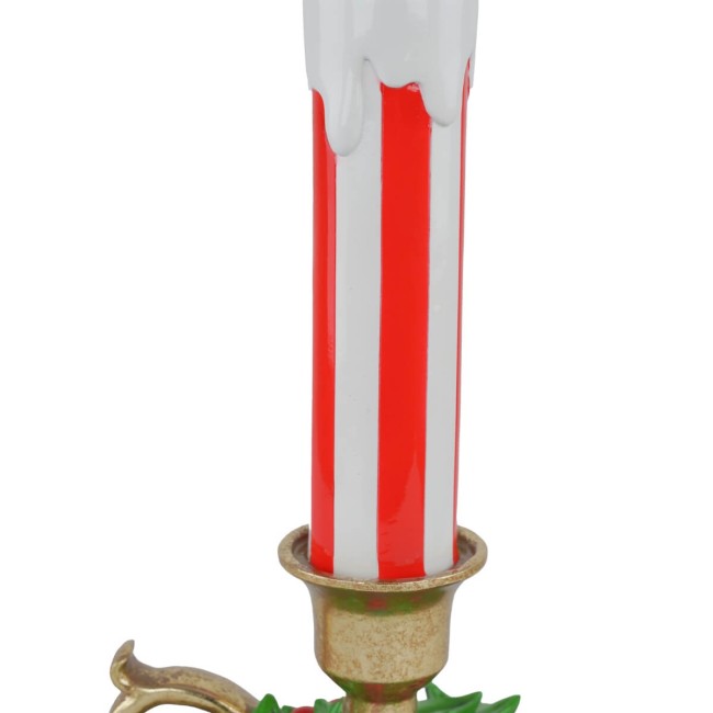 Candela Natalizia con Led in Resina H.37,5 cm