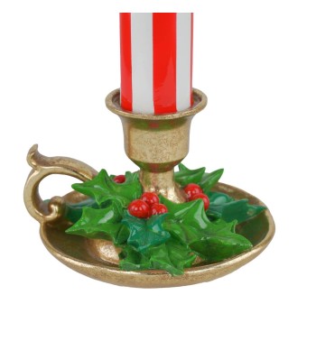 Candela Natalizia con Led in Resina H.37,5 cm