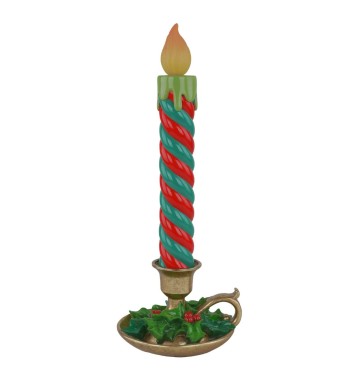 Candela Natalizia con Led in Resina H.44,9 cm