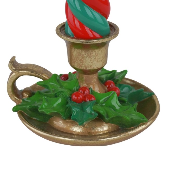 Candela Natalizia con Led in Resina H.44,9 cm