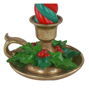 Candela Natalizia con Led in Resina H.44,9 cm