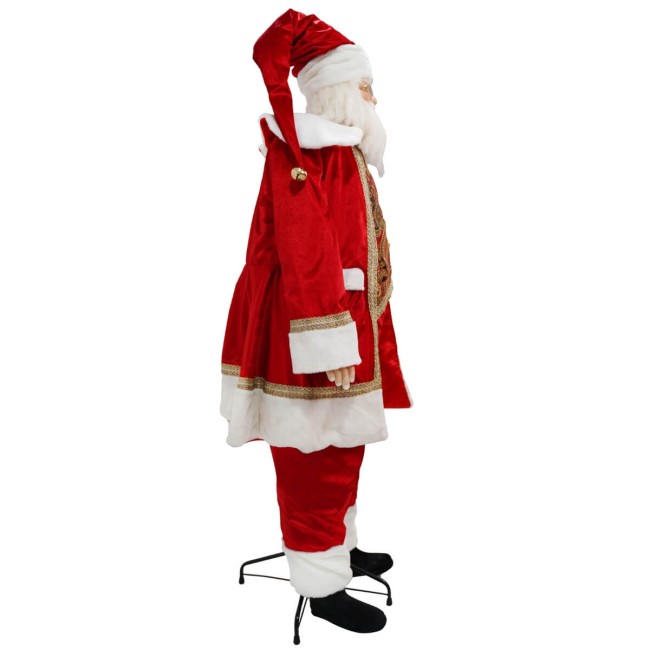 Babbo Natale su Stand con Abito Rosso H.170 cm