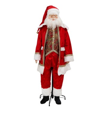 Babbo Natale su Stand con Abito Rosso H.170 cm
