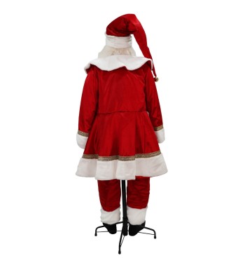 Babbo Natale su Stand con Abito Rosso H.170 cm