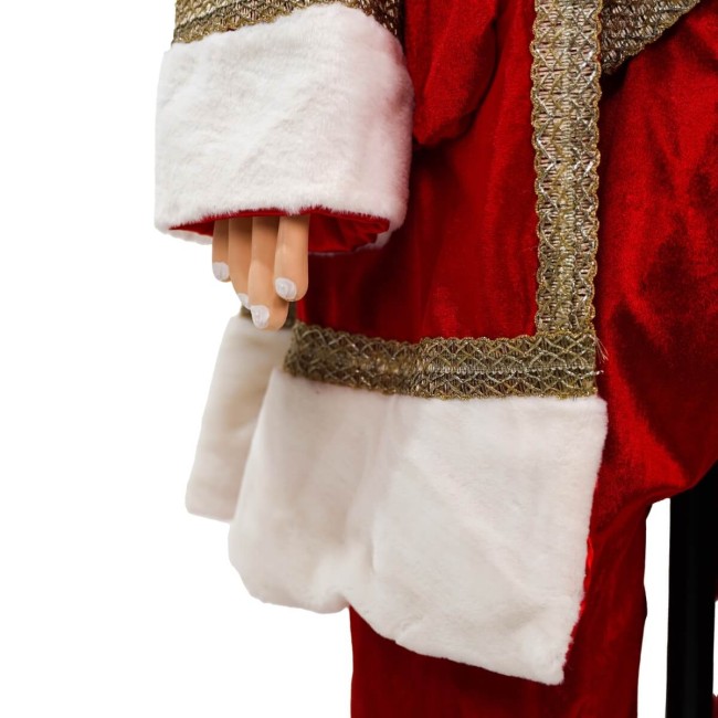 Babbo Natale su Stand con Abito Rosso H.170 cm