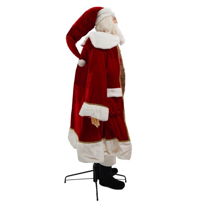Babbo Natale su Stand con Abito Rosso H.180 cm