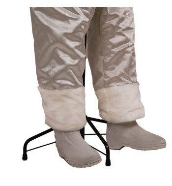 Babbo Natale su Stand con Abito Bianco e Oro H.190 cm