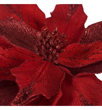 Poinsettia Natalizia in Velluto 60 cm