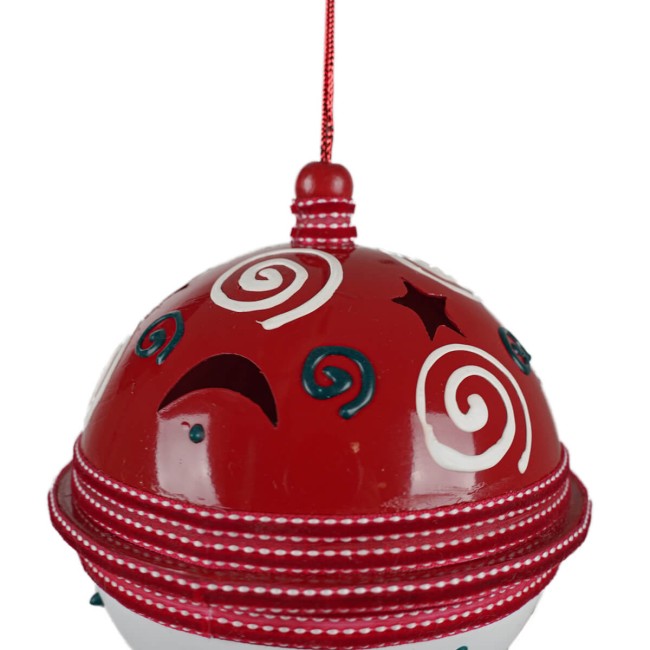 Sfera Natalizia con Campanella D.12 cm 2 Modelli