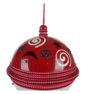 Sfera Natalizia con Campanella D.12 cm 2 Modelli