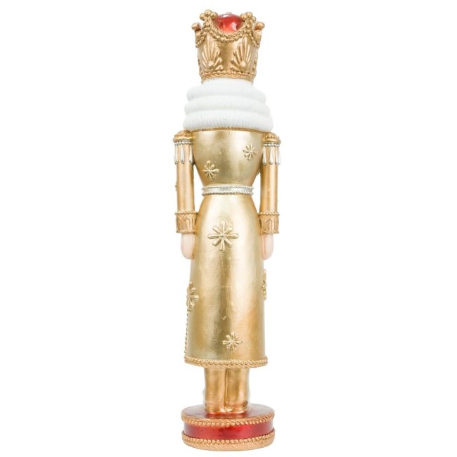 Schiaccianoci Natalizio in Resina con Corona H.46 cm