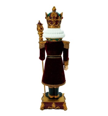 Schiaccianoci di Natale in Resina con Base H.46 cm