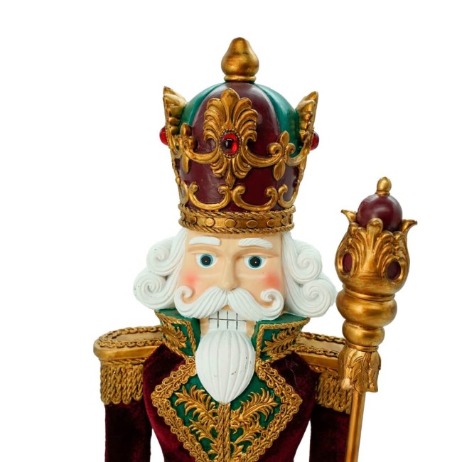 Schiaccianoci di Natale in Resina con Base H.46 cm