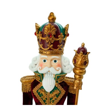 Schiaccianoci di Natale in Resina con Base H.46 cm