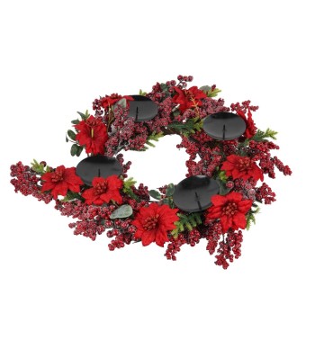 Ghirlanda Porta Candele di Natale D.60 cm