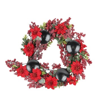 Ghirlanda Porta Candele di Natale D.60 cm