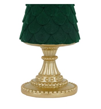 Alberello di Natale in Resina e Velluto Verde H.42 cm