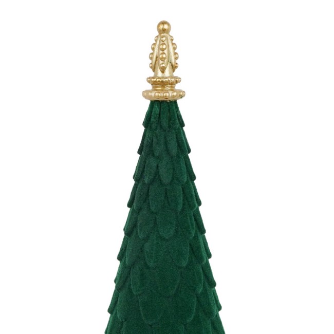Alberello di Natale in Resina e Velluto Verde H.42 cm