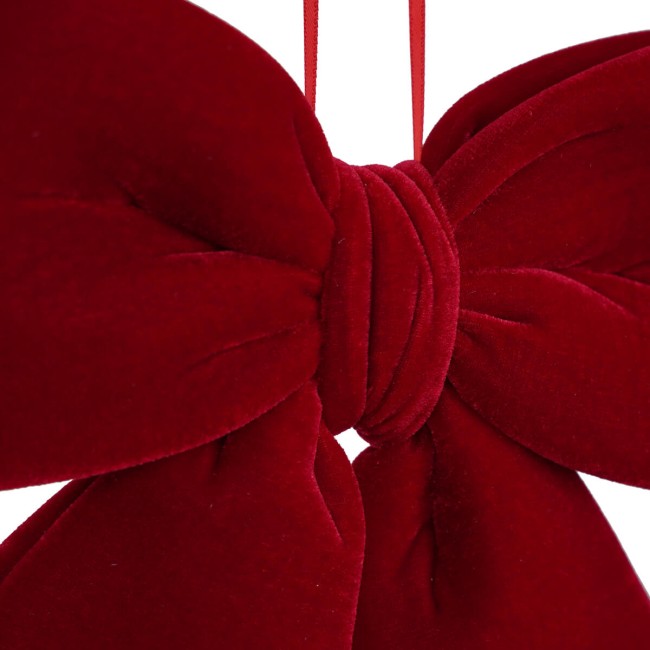 Fiocco Natalizio in Velluto 25 cm Vari Colori