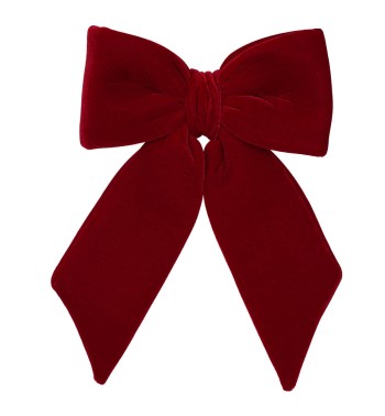 Fiocco Natalizio in Velluto 25 cm Vari Colori