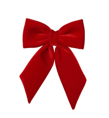 Fiocco Natalizio in Velluto 25 cm Vari Colori