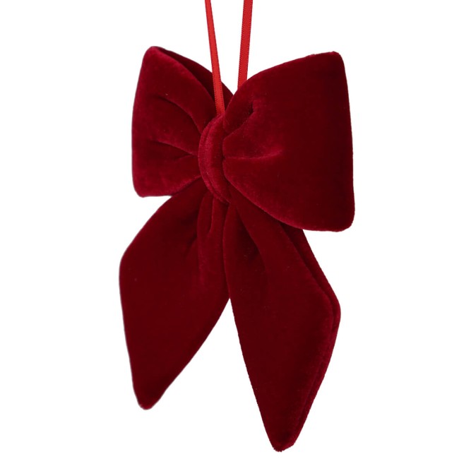 Fiocco Natalizio in Velluto 12 cm Vari Colori