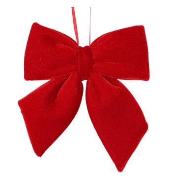 Fiocco Natalizio in Velluto 12 cm Vari Colori