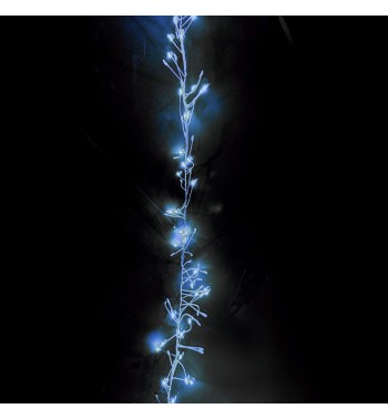 Catena Luminosa Cluster 1500 Led Bianco Freddo Cavo Silver