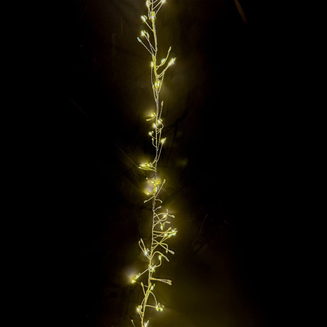 Catena Luminosa Cluster con 1500 Led Bianco Caldo Cavo Gold 10 m - IP44